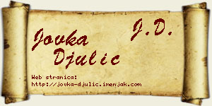 Jovka Đulić vizit kartica